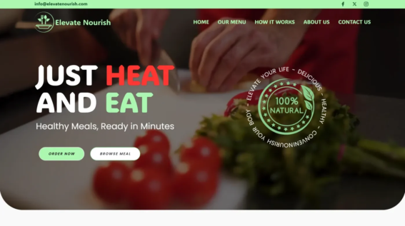 start a meal prep business website