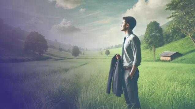 an imployee take a rest duuring working hours in green land